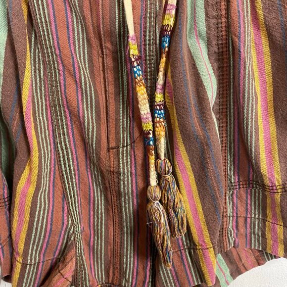 Free People Kahuna Harem Shorts Cotton Boho Striped Drawstring Pockets Size S - Picture 7 of 13